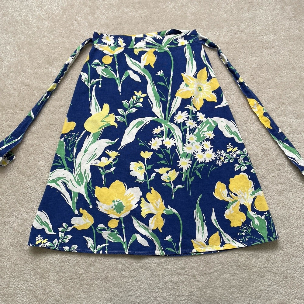 Vintage Katasha's Unusuals Wrap Tie A-Line Skirt Medium Floral Whimsical - Picture 6 of 8
